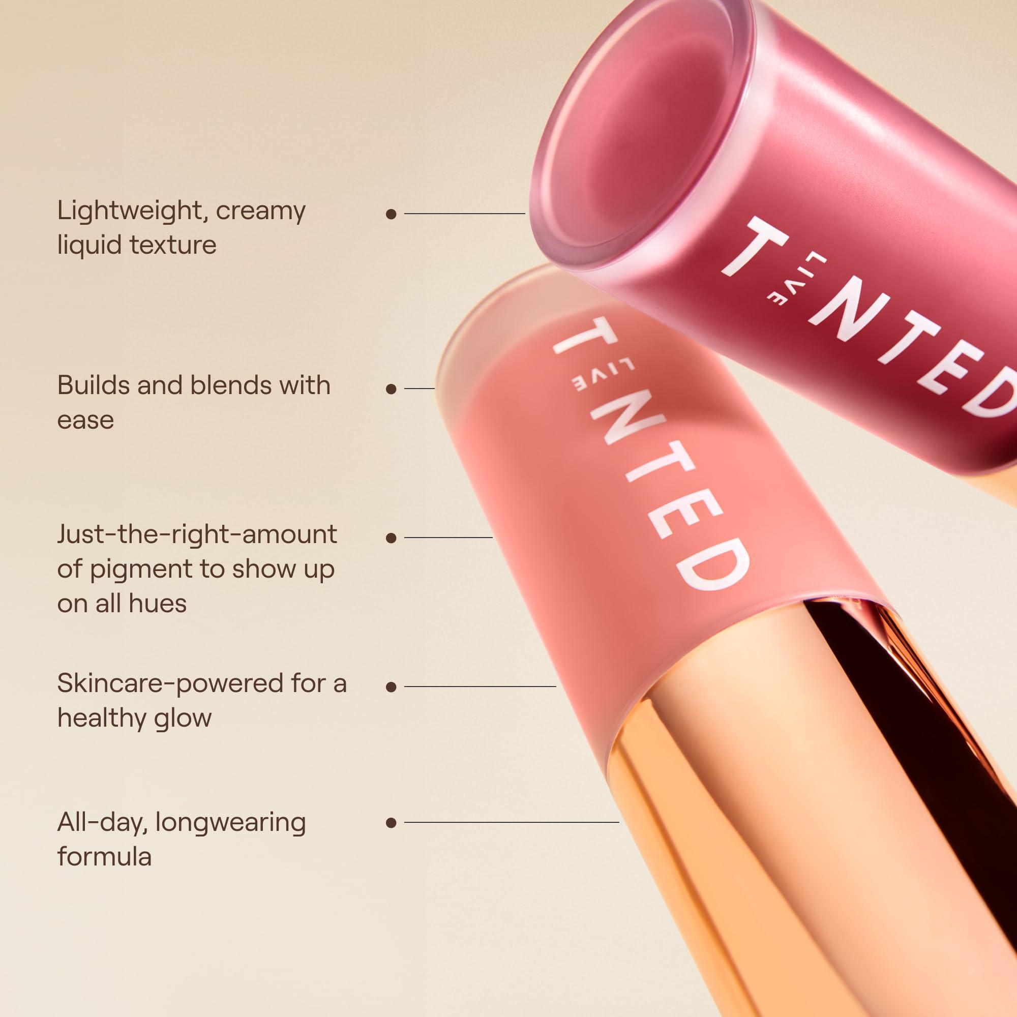 Live Tinted Live Tinted Blush Crush Liquid Blush - Creamy Blush for All Skin Tones, Skincare-Powered With Peony Extract, Aai Fruit Oil, and Vitamin C Infused Liquid Makeup Blush, 1 oz - Dusty Rose