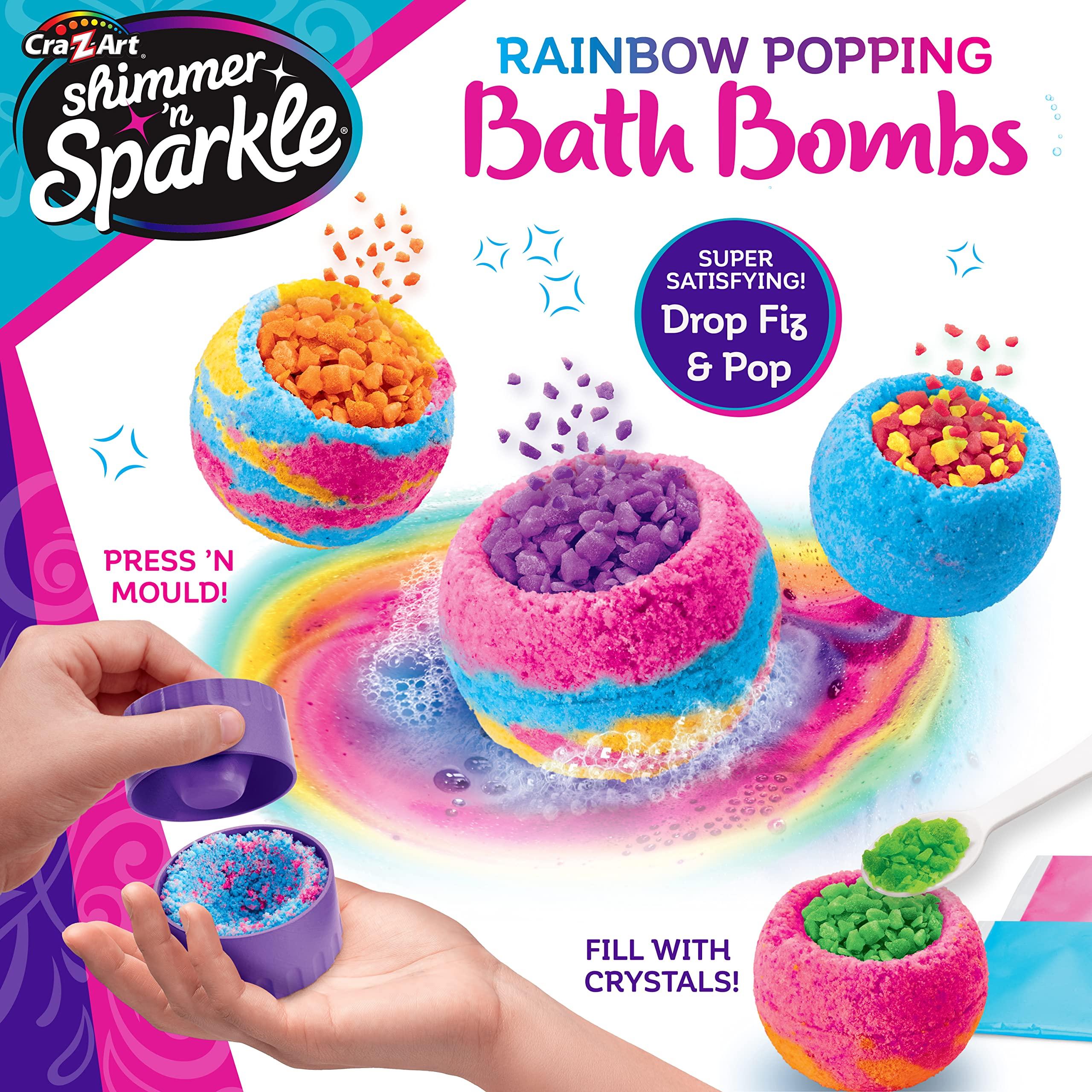 Cra-Z-Art Shimmer n Sparkle Rainbow Popping Bath Bombs -DIY Bath Bomb Making Kit