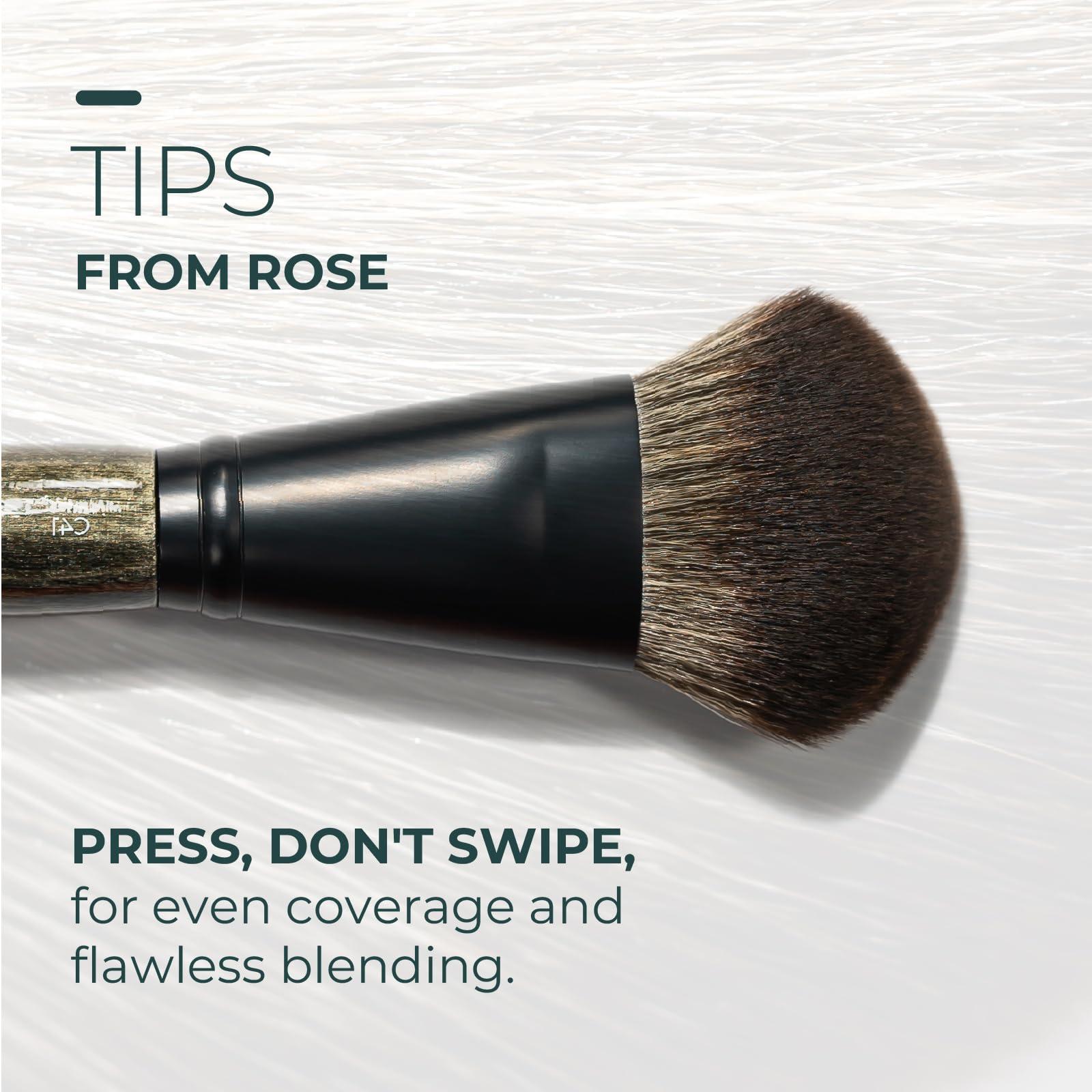 Rose and Ben Beauty Rose and Ben Beauty C40 Bronzer Brush & C41 Blush Brush Bundle | Professional Brushes for Flawless Bronzer, Blush, Powder & Contour Application | Angled, Non-Shedding, Cruelty-Free