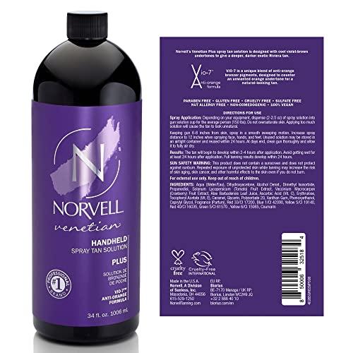 Norvell Norvell Premium Professional Sunless Tanning Spray Tan Solution - Venetian Plus, 1 Liter