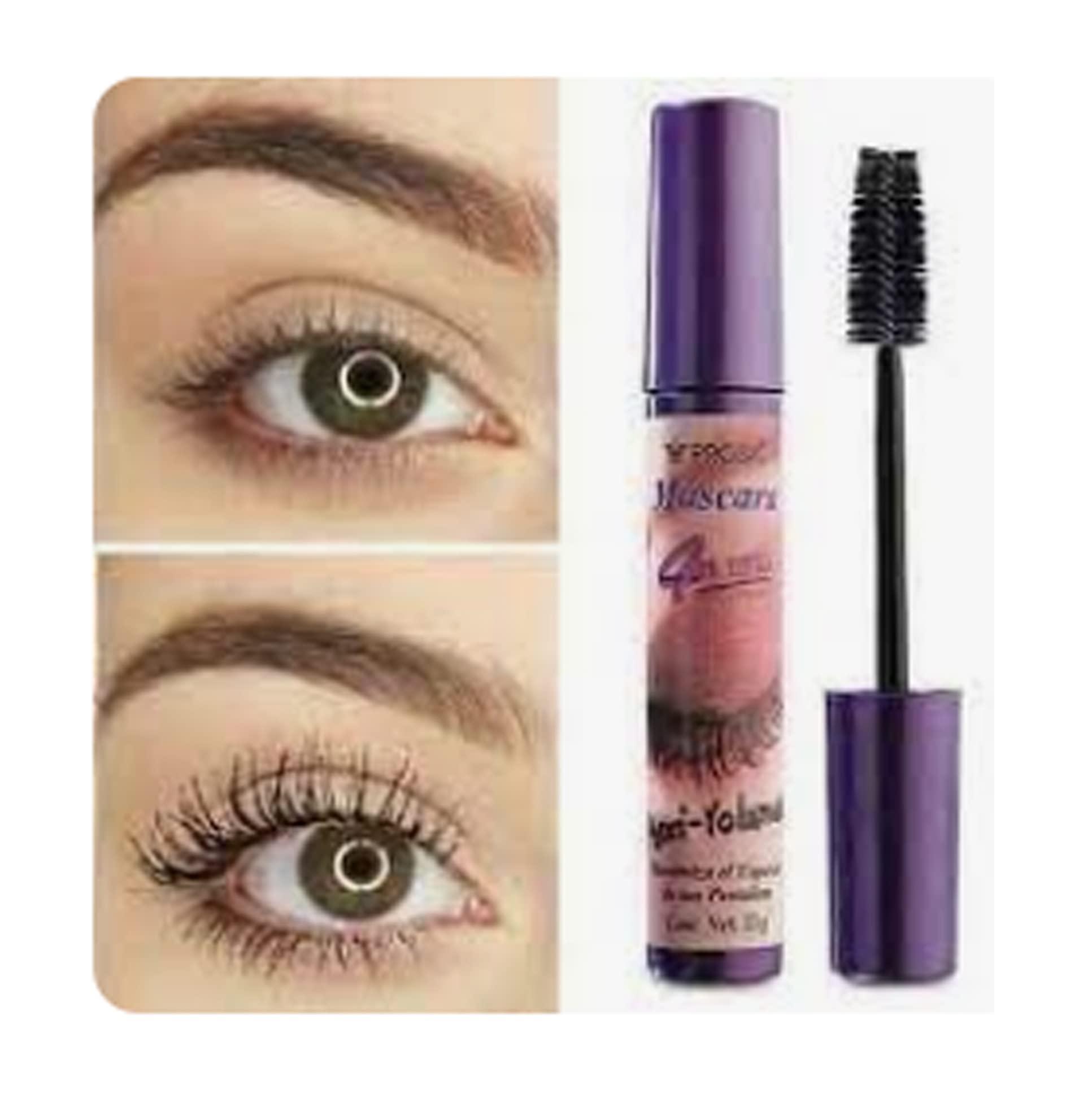 DEALPLUSDEAL DEALPLUSDEAL Mascara and Eyeliner Set - 5 Mascaras, 1 Eyeliner - Extra Volume, Curl, Length for Full Lashes - Intense Black Eye Makeup, 6 Pieces