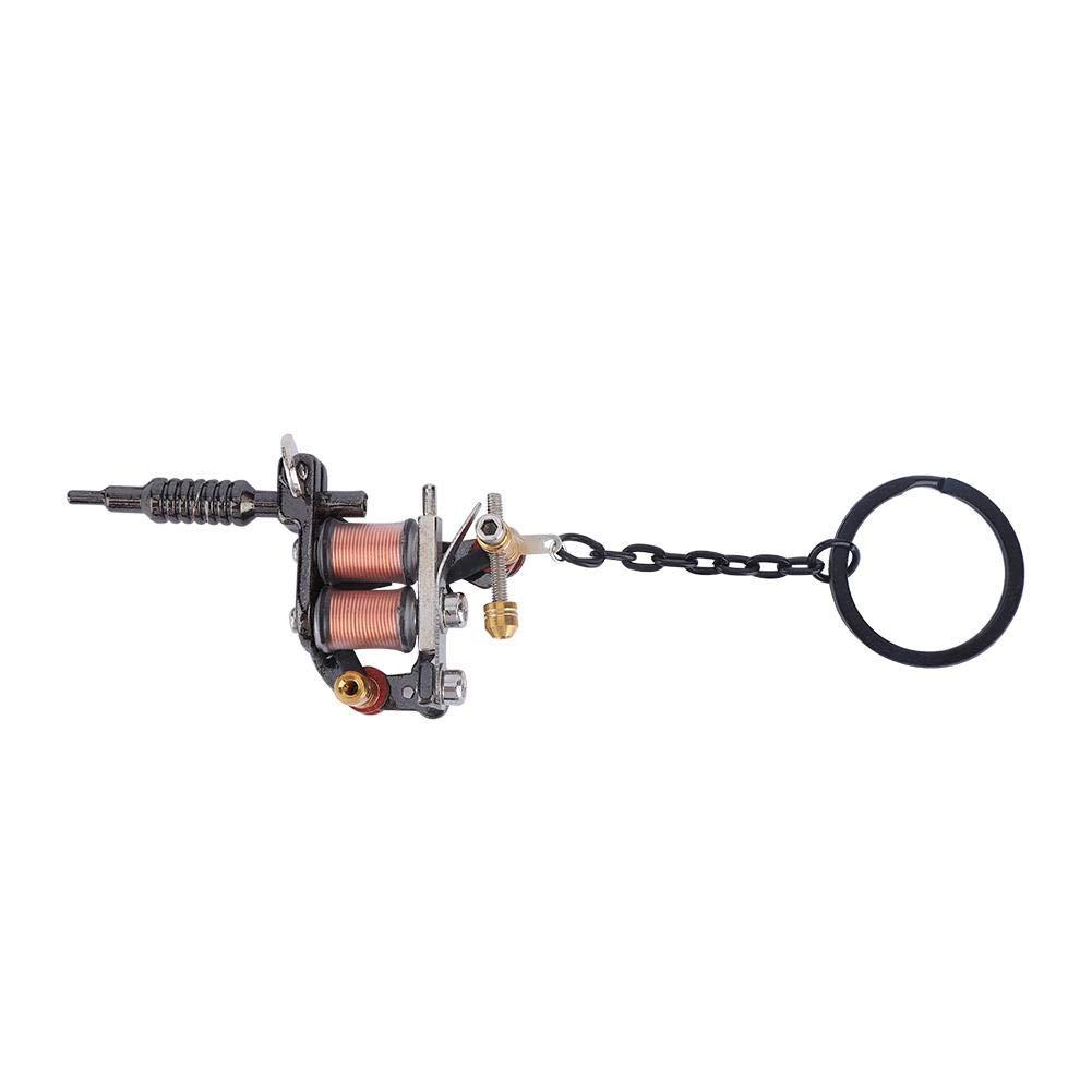 Salmue Tattoo Machine Key Chain, Fashion Charm Mini Tattoo Machine Key chain Tattoo Supply Keychain Tattoo Gun pendant Key chain Pendant Ornament(CX-3)