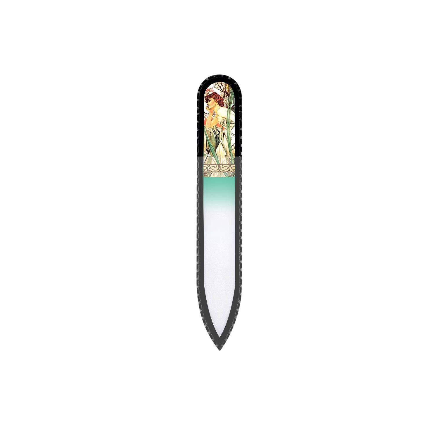 Fulgent World Glass Nail Files Art Series set of 2 - Alphonse Mucha (#2)