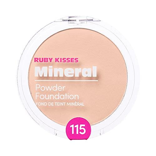 Ruby Kisses Ruby Kisses Mineral Pressed Powder Foundation, Medium to Full Coverage Natural Finish 0.35 Ounce (Ivory)