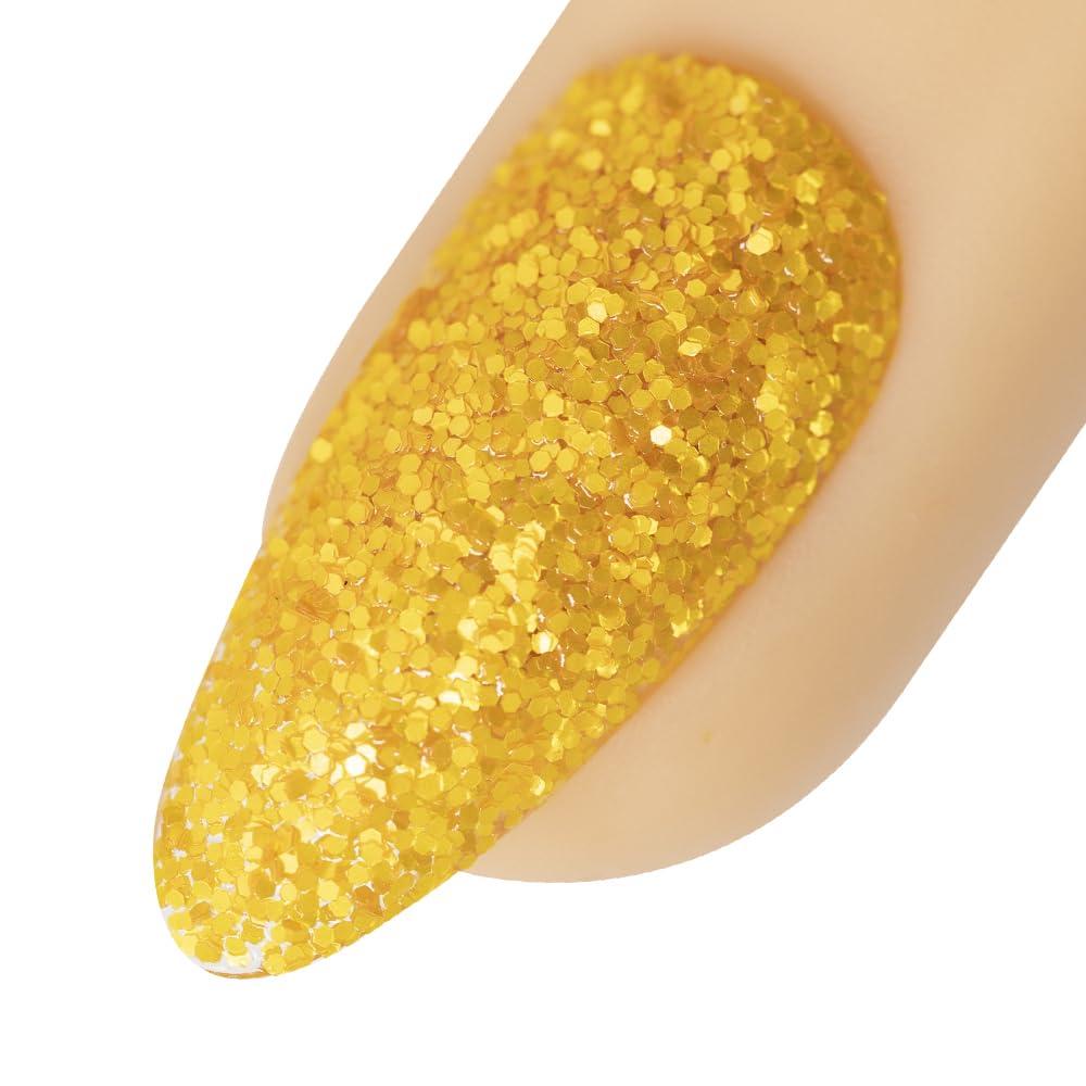 Young Nails Young Nails Art Glitters - Premium Loose Nail Glitter Powder for Acrylic Nails & Gel Nails, Nail Sequins, Nail Sparkles, Nail Art Powder, Fine & Chunky Glitter, Durable, Saint Dandelion, 1 oz