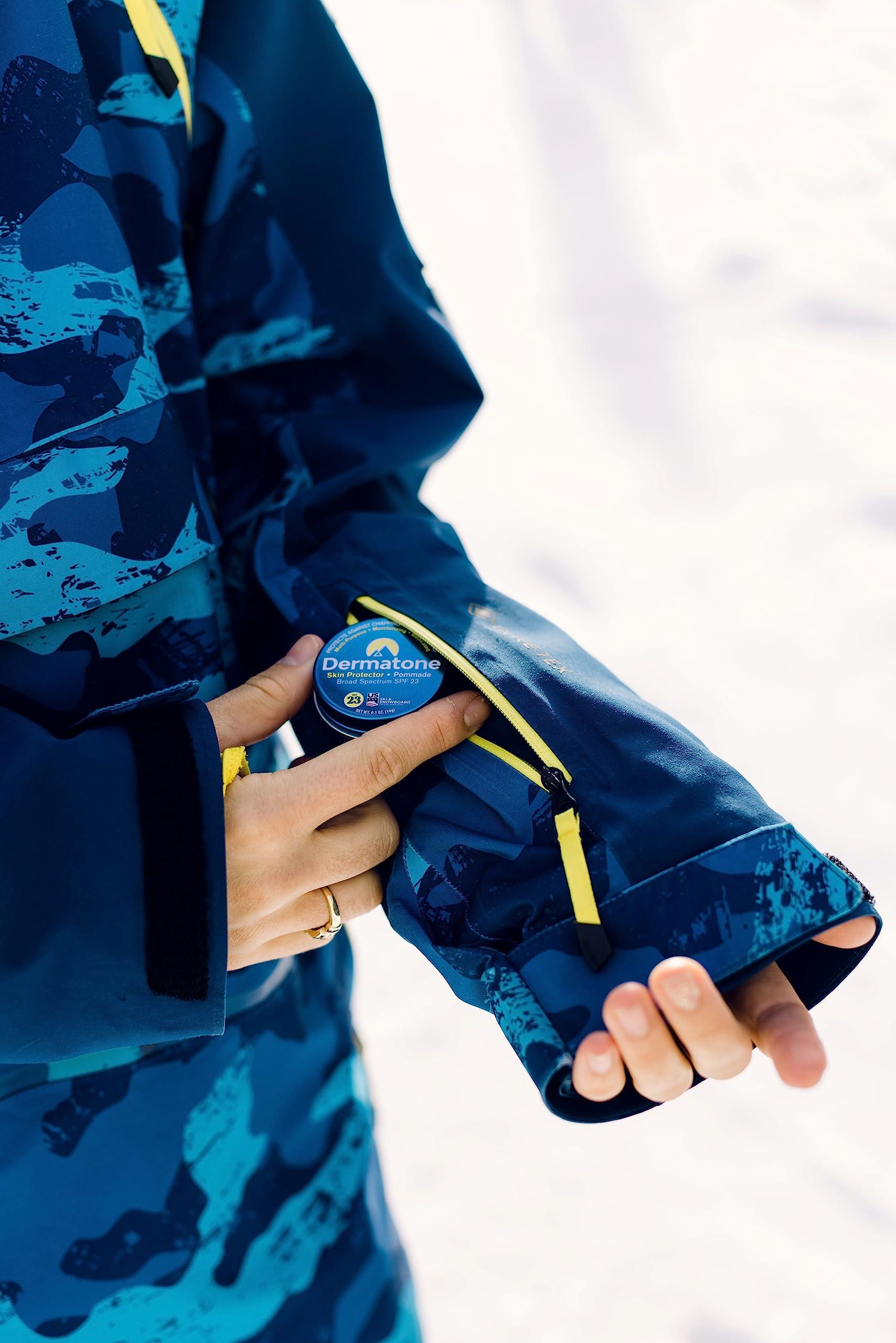 DERMATONE Dermatone Skin Protector Balm | Sun, Wind, Cold, Chapping & Frostbite Protection | Face and Lip Balm SPF23 | Moisturize & Repair Dry Skin | Ski Balm | Barrier Cream | 0.5oz