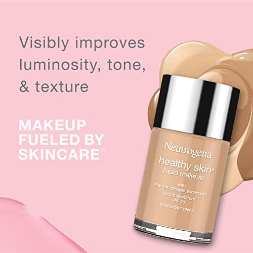 Neutrogena Neutrogena Healthy Skin Liquid Makeup Foundation, Broad Spectrum SPF 20 Sunscreen, Lightweight & Flawless Coverage Foundation with Antioxidant Vitamin E & Feverfew, Natural Ivory, 1 fl. oz