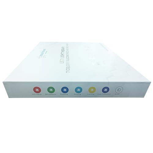 Nourished Bodynskin Nourished Bodynskin LED Light Therapy Face & Neck Mask - Facial Skin Care Device - 7 Colors Red & Blue - Rejuvenation, Anti-aging Product for Wrinkles