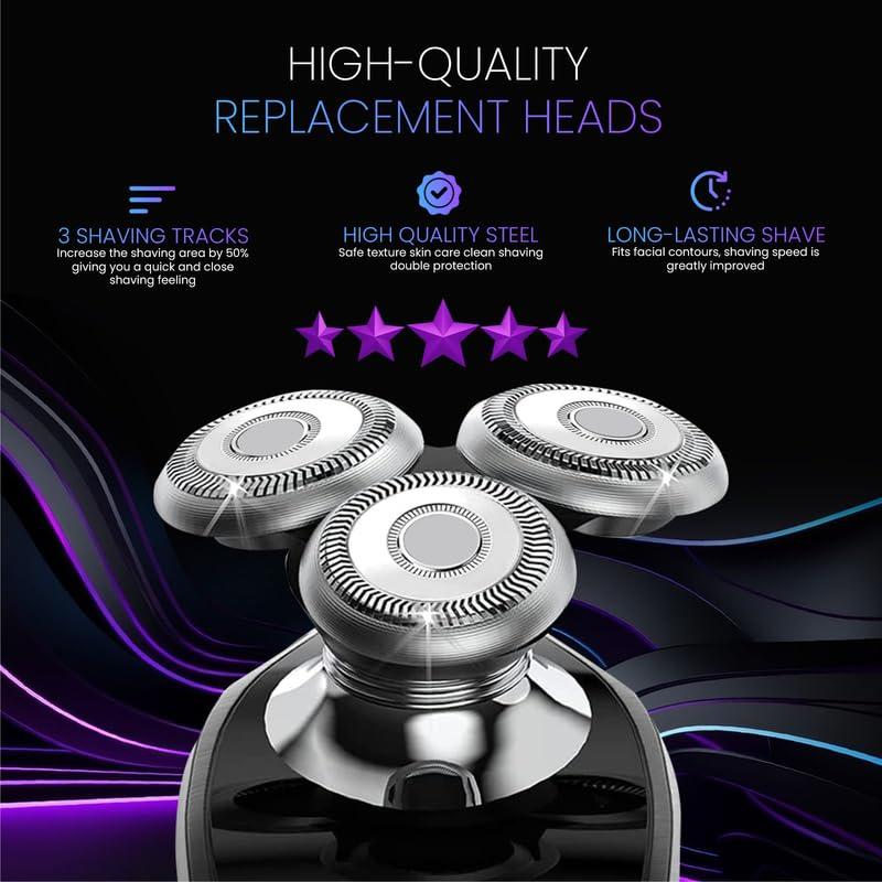 Golden Lotus Creations Golden Lotus Creations SH70/71 Replacement Heads Blades Compatible with Philips Norelco Series 7000 Electric Shavers SH70 SH71 Double Blades for Norelco Series S7000 7000 Replacement Heads