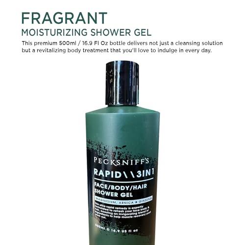 Pecksniff's Pecksniff's Rapid Magnesium 3-in-1 Arnica & Ginseng Shower Gel | 500ml /16.9 Fl Oz