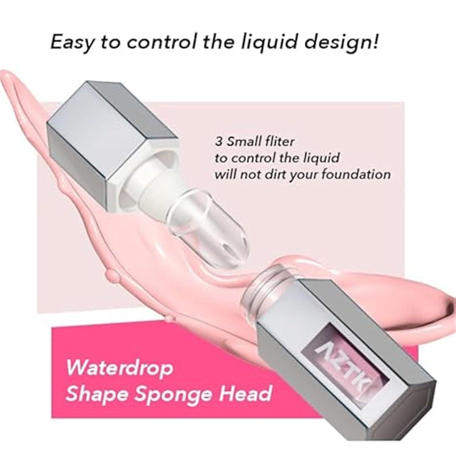 Krisuary Aztk Liquid Blush,Aztk Jello Color Liquid Blush,Aztk Blush Lotion,Matte Nude Pink Orange Makeup Blusher Cream,Liquid Blush With Sponge Head,Liquid Liquid Blusher (#07)