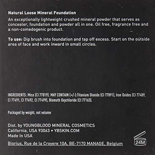 Youngblood Youngblood Loose Mineral Foundation, Cool Beige | Loose Face Powder Foundation Mineral Illuminating Full Coverage Oil Control Matte Lasting | Vegan, Cruelty Free