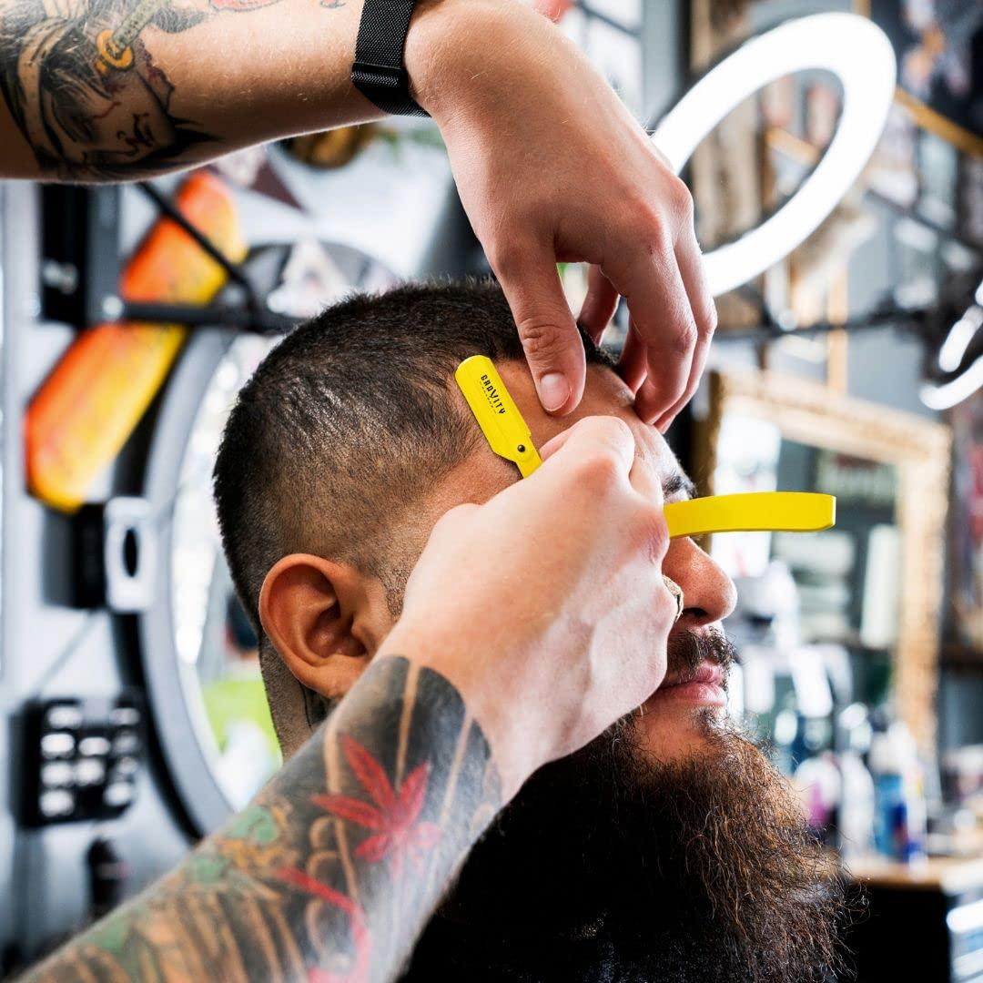 GRAVITY RAZORS Professional Straight Razor - Minimal Exposure Straight Razor Kit with 10 Gravity Premium Blades.5mm Exposed ("The OG")