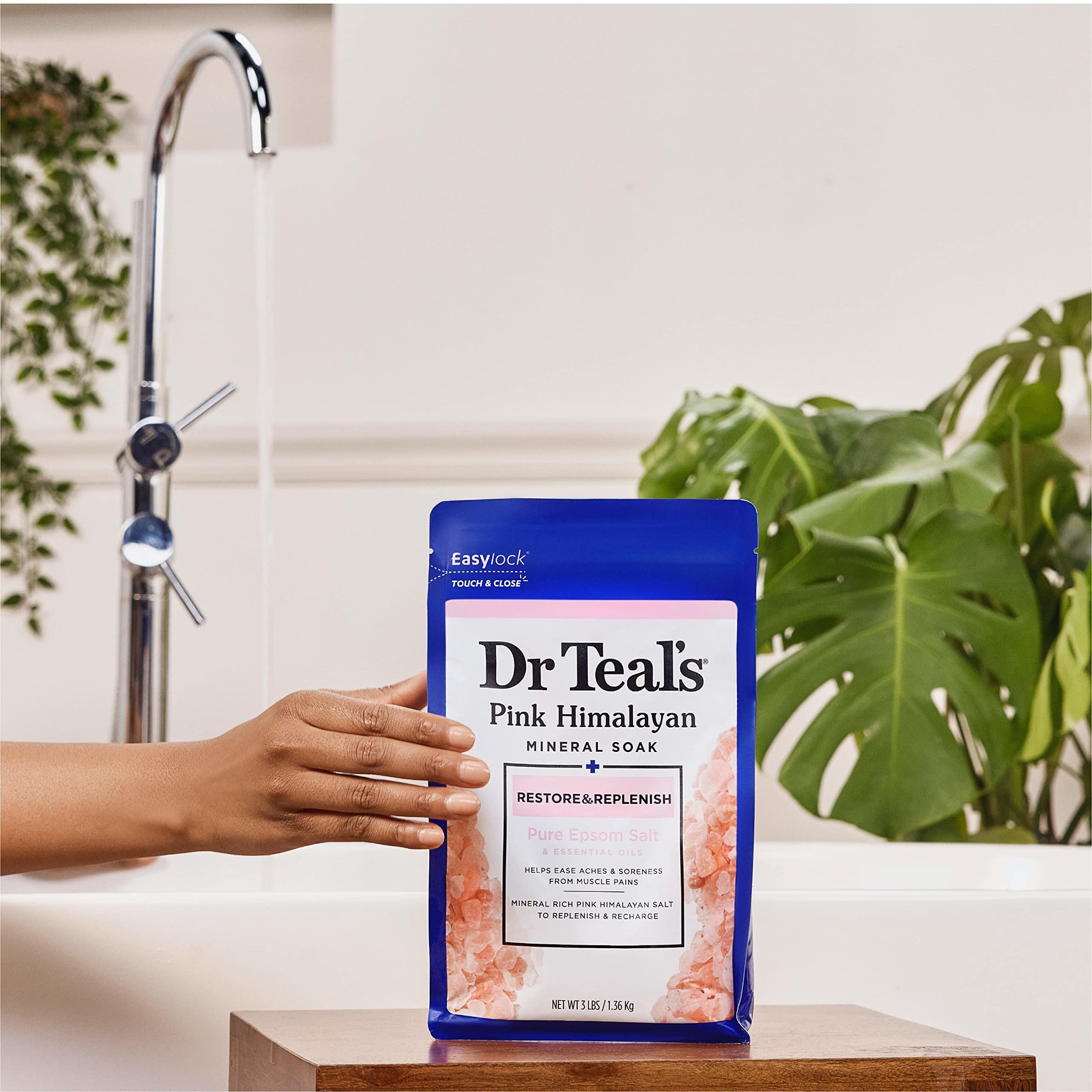 Dr Teal's Dr Teal\'s Epsom Salt Magnesium Soak, Restore & Replenish with Pink Himalayan Mineral, 3 lbs