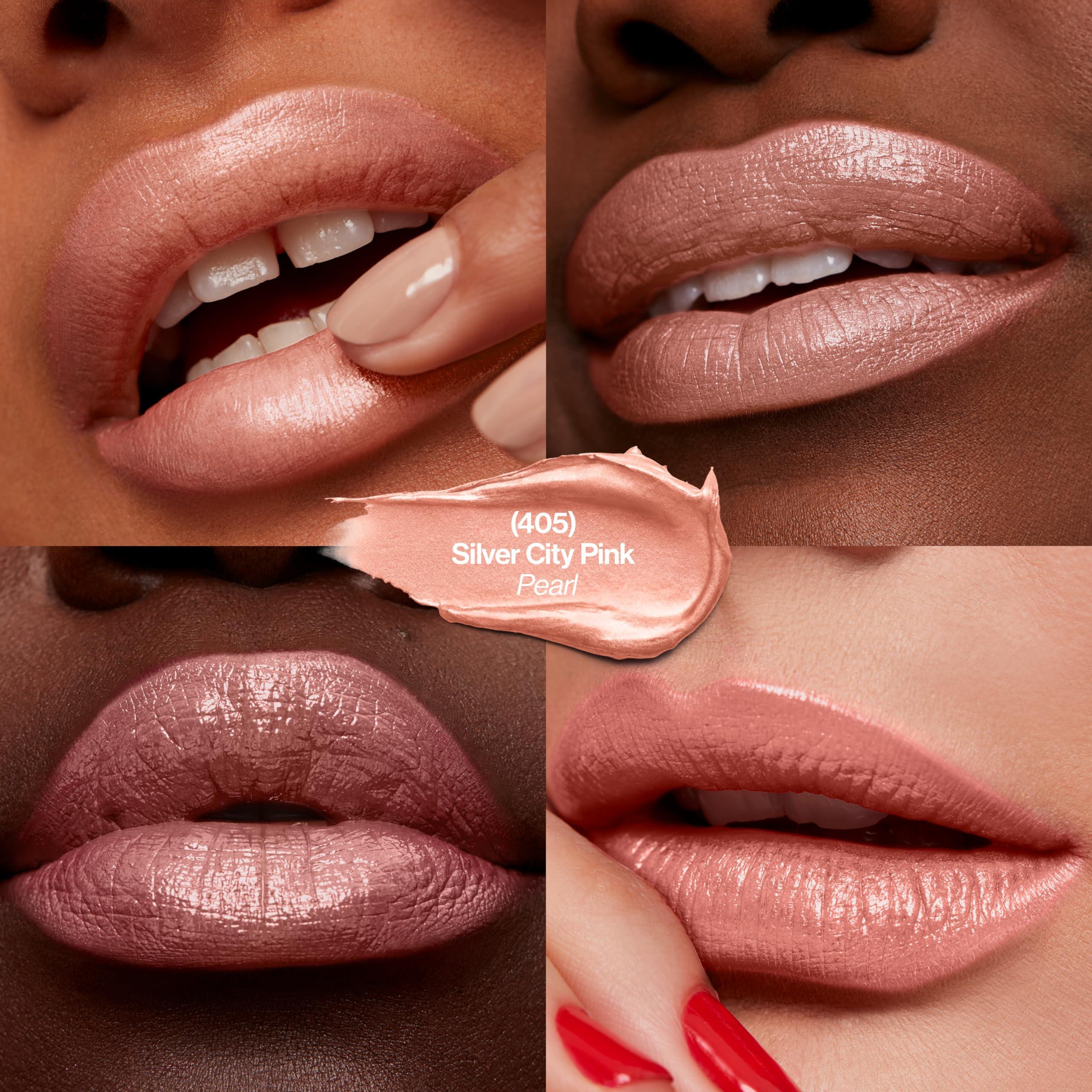 REVLON Revlon Super Lustrous Lipstick, Creamy Formula For Soft, Fuller-Looking Lips, Moisturized Feel, 405 Silver City Pink, 0.15 Oz