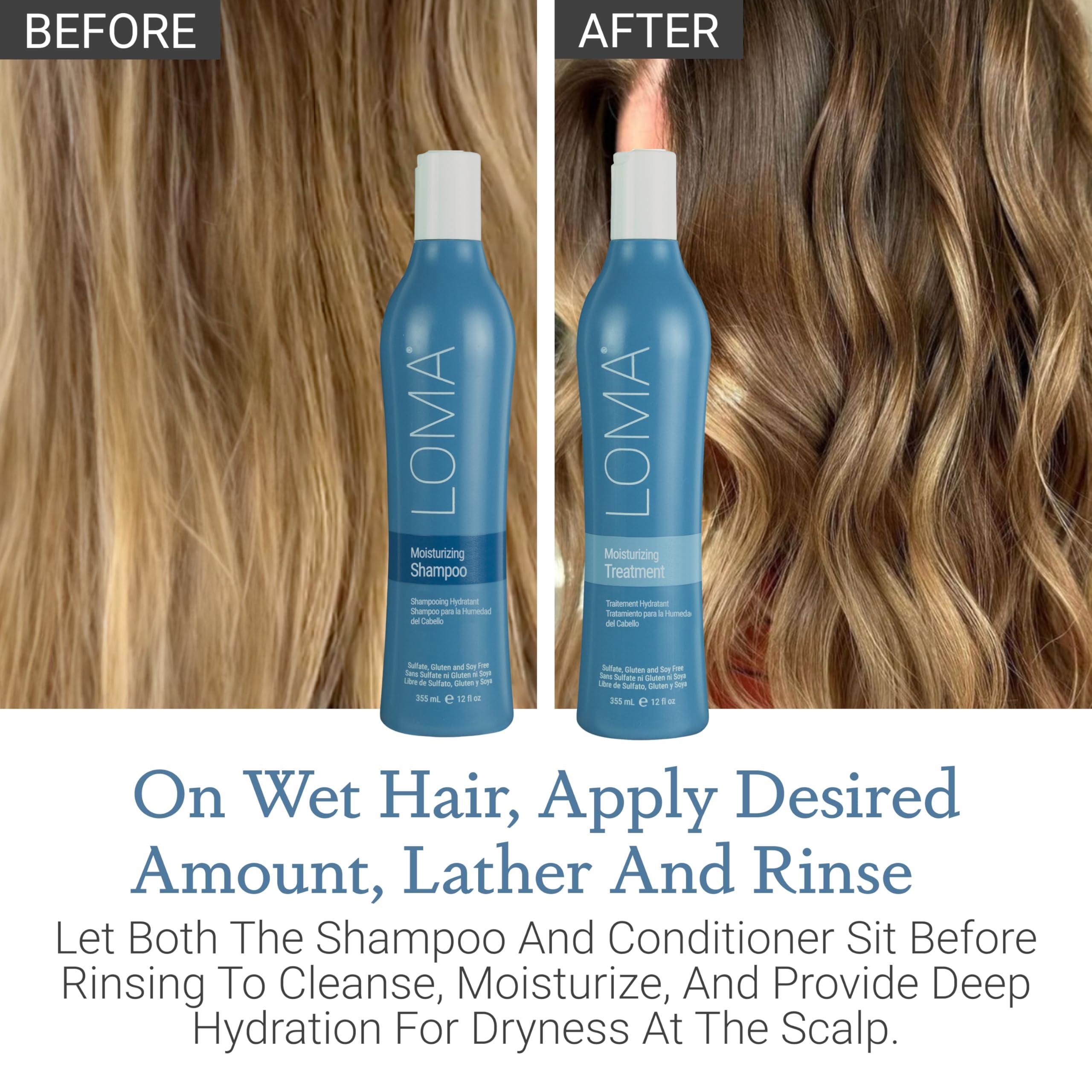 Loma Hair Care Loma Hair Care Moisturizing Shampoo & Treatment Duo, 12 Fl Oz each