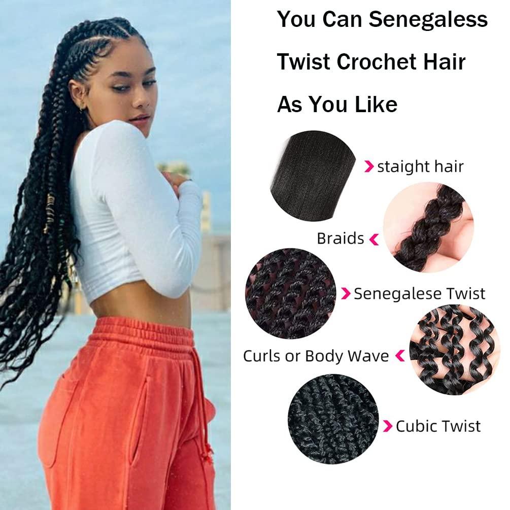 jiefeng Pre Stretched Braiding Hair 8 Packs Professional Synthetic Ombre Braids Hair Extensions for Women Grils Hot Water Setting Yaki Texture (26 Inch, 1B/30/27)