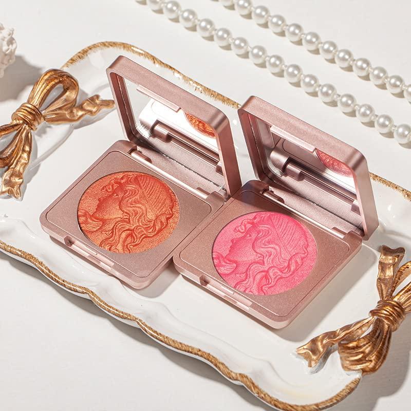 BZDVS Embossed Smooth Powder Blush Palette for Cheeks, Embossed Girl Blush for Cheeks, Matte Face Powder Blush Palette,natural Matte Waterproof Blush (All)