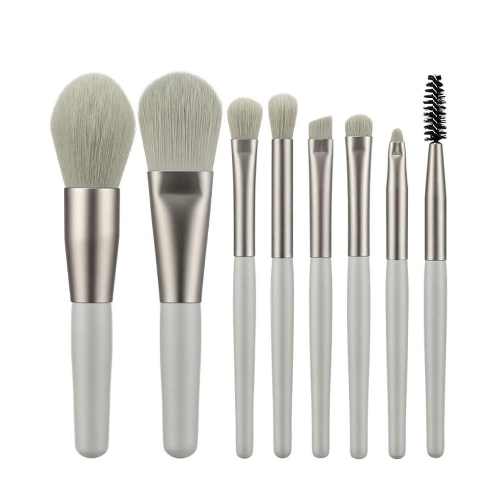RomildaYuan 8Pcs Mini Size Makeup Brush Set Foundation Highlighter Blending Eyeshadow Eyelashes Eyebrow Brush for Make Up Pincel