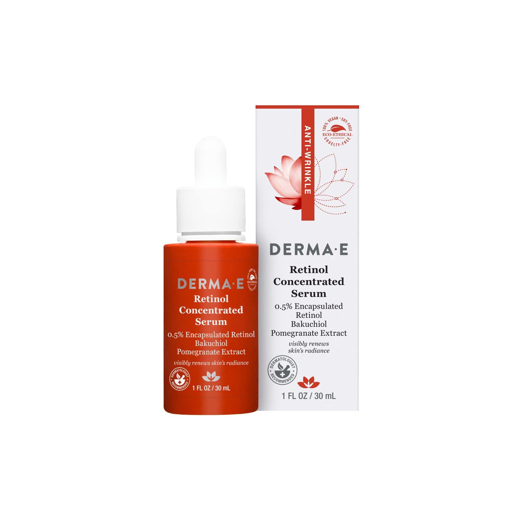 Derma E Derma E Anti-Wrinkle Set, Anti-Wrinkle Cleanser, 6oz, Anti-Wrinkle Retinol Serum, 1 fl oz, Anti-Wrinkle Renewal Skin Cream, 4 oz, Anti-Wrinkle Eye Treatment, 0.5 oz