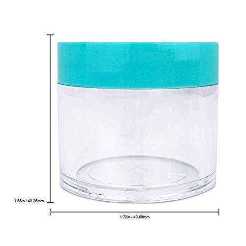 Beauticom. Beauticom® 30G/30ML(1 Oz) Thick Wall Round Plastic Container Jars with Flat Top Lids - Leak-Proof Jar - BPA Free (300 Pieces, TEAL)