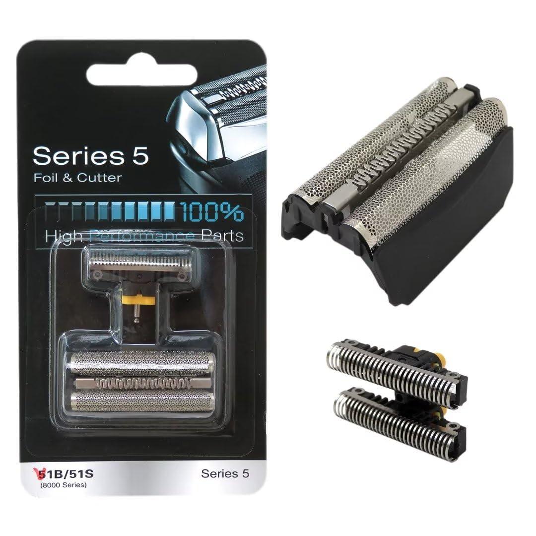 eStarpro 51B Replacement Shaver Foil Head + Cutter Fit for BRAUN 5 Series 550s-3, 550s-4, 550cc, 550cc-4, 560, 560s-3, 560s-4, 565cc, 565cc-4, 570s-4, 570cc, 570cc-3, 570cc-4, 590cc, 590cc-3, 590cc-4