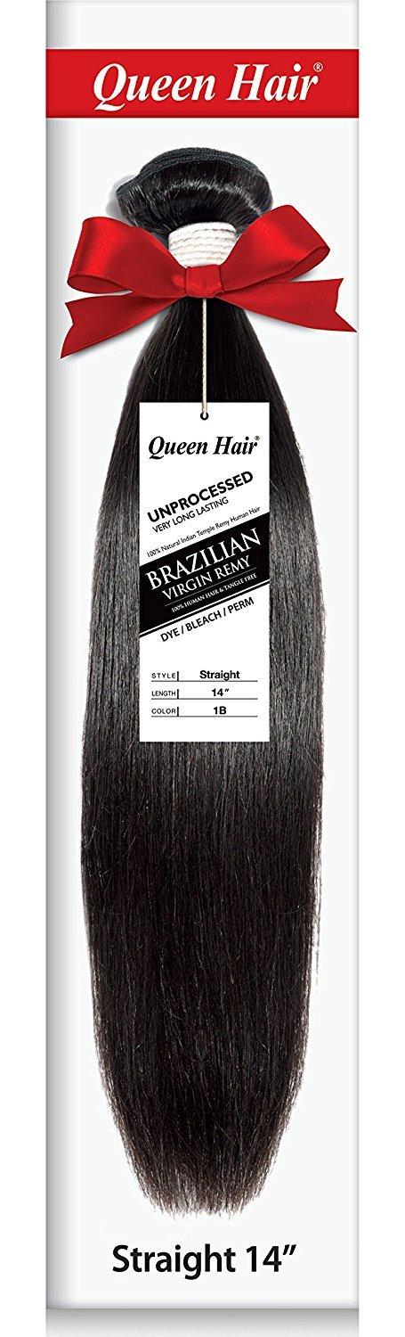 Queen Hair Brazilian Virgin Remy 100% Unprocessed Human Hair Extensions Weft Weave - Sew In or Glue In