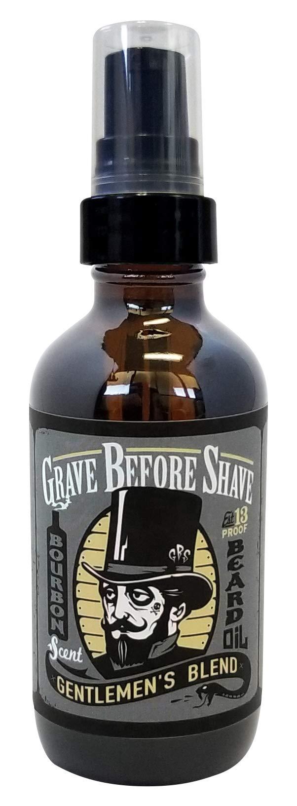 GRAVE BEFORE SHAVE Grave Before Shave Gentlemen\'s Blend Beard Oil (Bourbon/Sandal Wood Scent) 4 oz. BIG BOTTLE