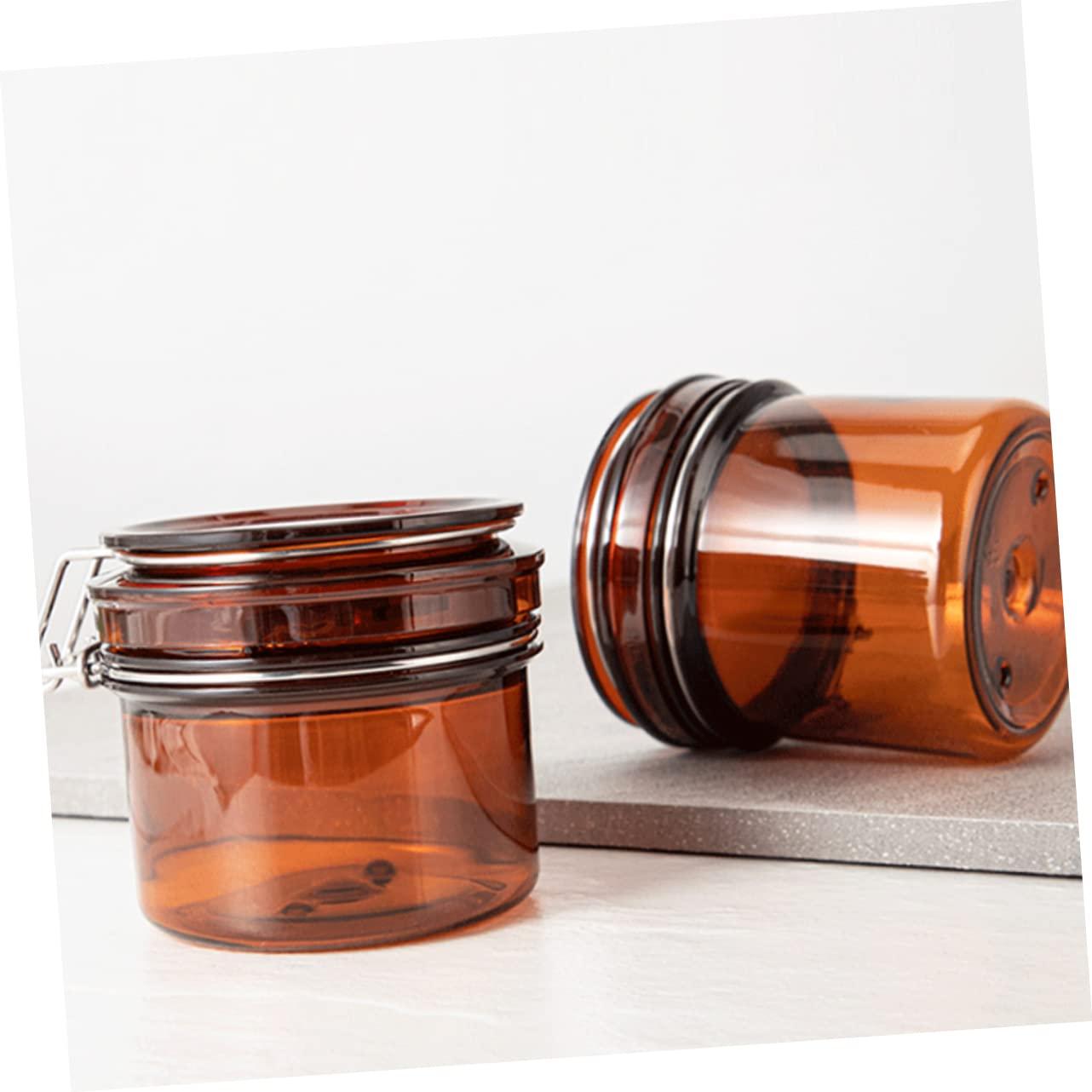 Hemoton Hemoton 5pcs Cosmetic Bottle Makeup Containers Empty Lotion Jars Small Sample Containers with Lids Lotion Storage Container Multifunction Sealed Jar Travel Bottles Stainless Steel Brown