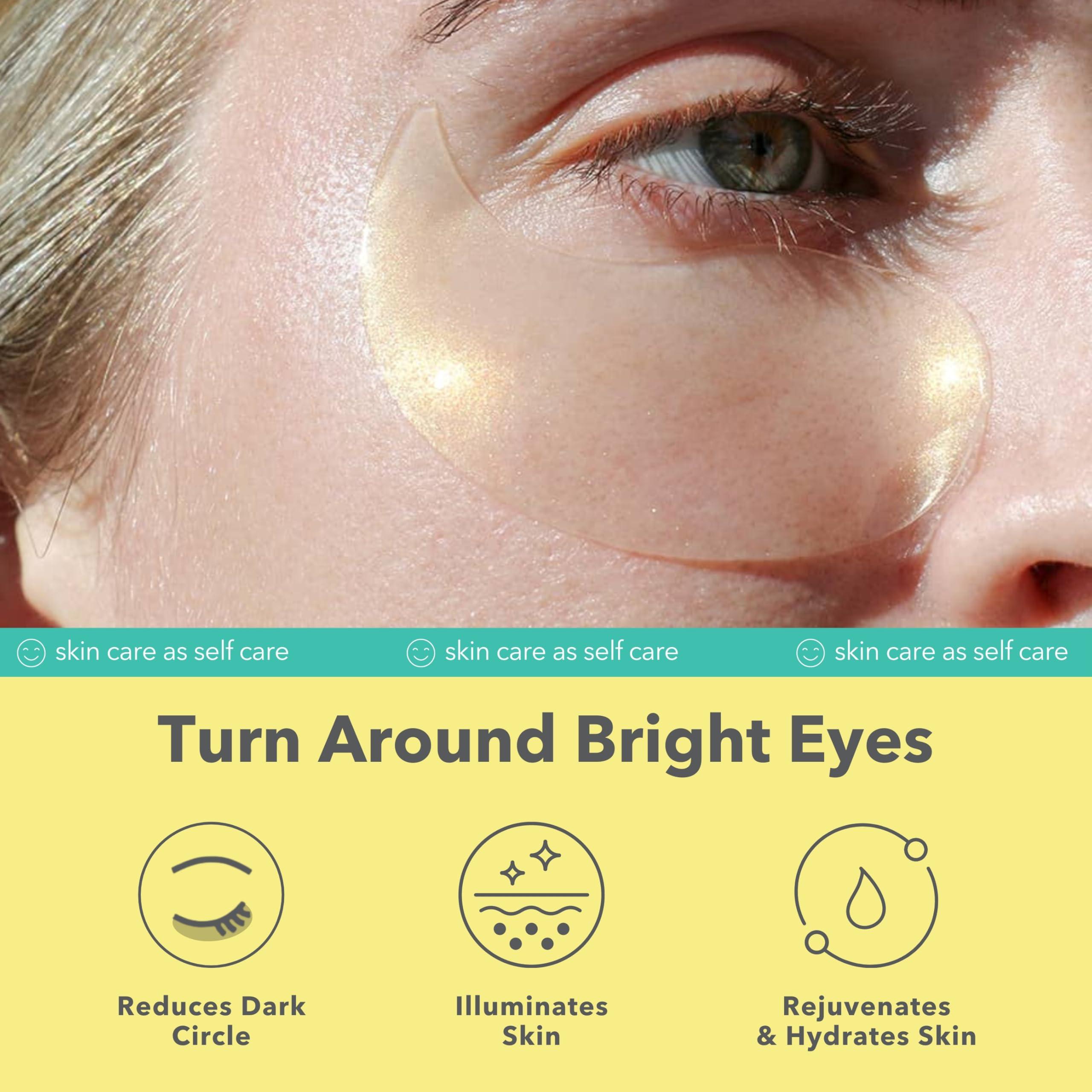 Patchology PATCHOLOGY Eye Mask, Brightening Under Eye Patches for Puffy Eyes and Dark Circles, Vitamin C Serum, Dark Circles Under Eye Treatment, Hydrating Eye Patches for women and men (5 Pairs)