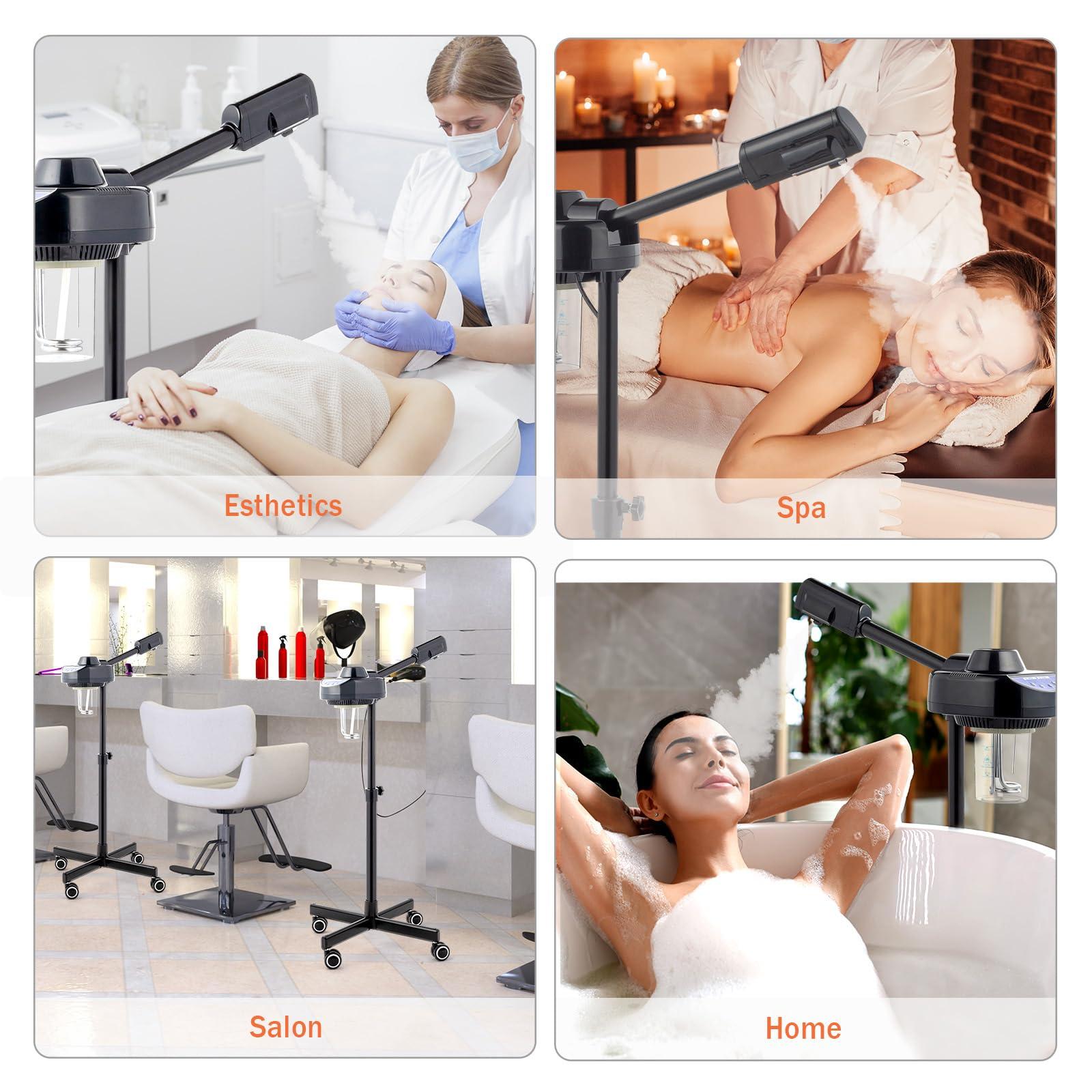 Xeuemtey Steamer Professional Facial Steamer, Face Steamer with Hot Ozone Mist for Beauty Salon Spa Home, Rotatable Sprayer, Pore Opener and Personal Skin Care Deep Cleaning