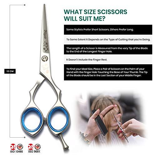 Blizzard Blizzard Professional Hair Cutting Scissors – 5 inch VG10 Cobalt Haircut Shears with Razor Sharp Blades - Matt Finish Barber Hairdressing Travel Case for Salons & Home Use