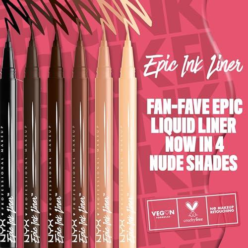 NYX PROFESSIONAL MAKEUP NYX PROFESSIONAL MAKEUP Epic Ink Liner, Waterproof Liquid Eyeliner with Vegan Formula - Marshmallow (Cream Matte)