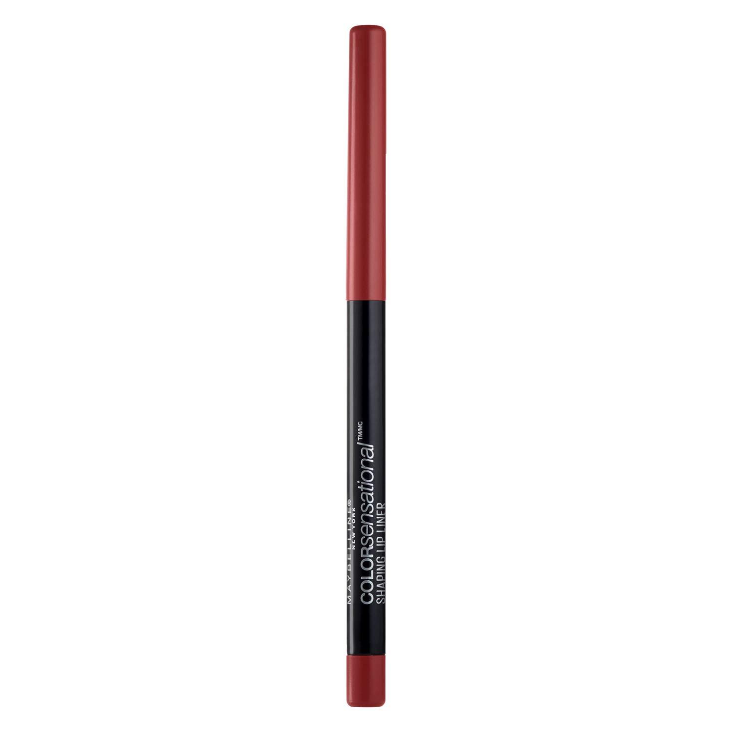 MAYBELLINE MAYBELLINE Super Stay Matte Ink Liquid Lipstick Makeup, Long Lasting High Impact Color & Color Sensational Shaping Lip Liner with Self-Sharpening Tip, Brick Red, Red, 1 Count