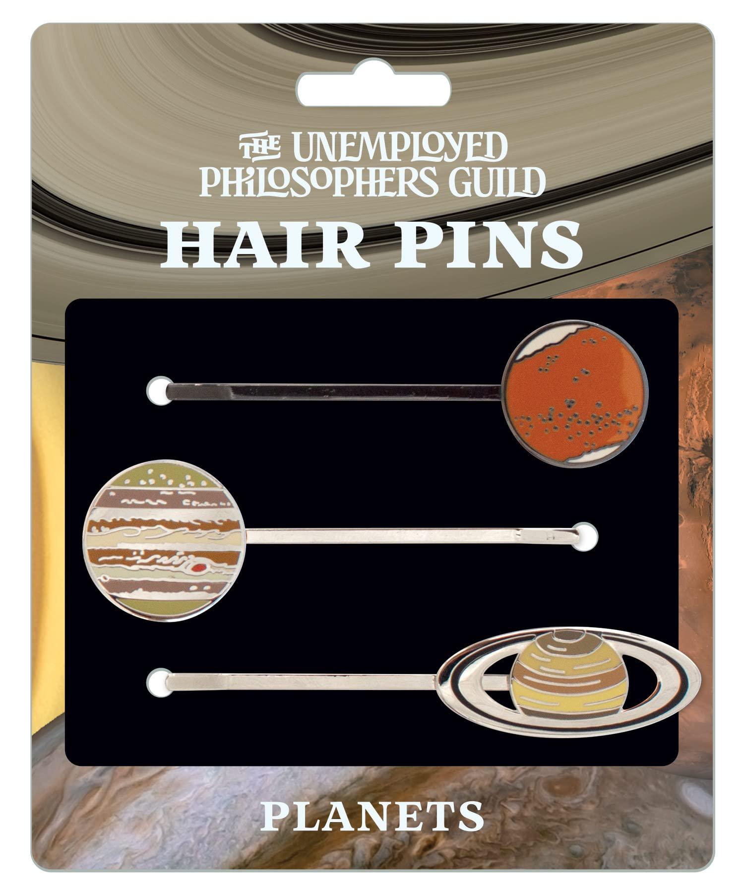 The Unemployed Philosophers Guild Planets 3 Hair Pins Set - Mars, Jupiter, and Saturn