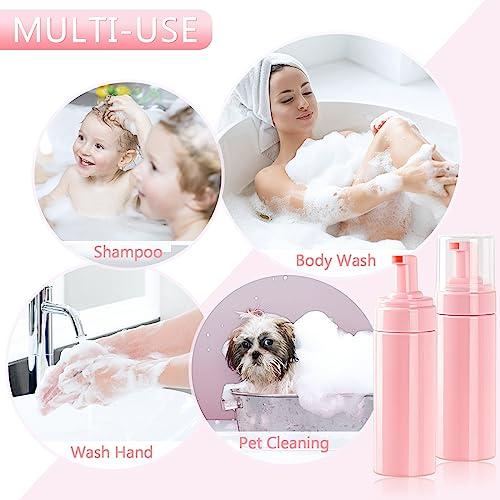 TMLECE TM Foam Pump Bottle 5.1oz/150ml Pink Empty Foam Bottle Pump, Travel Foam Bottle for Soap, Shampoo, Cleaning Foam Dispenser Bottle Refillable (6 Pack)