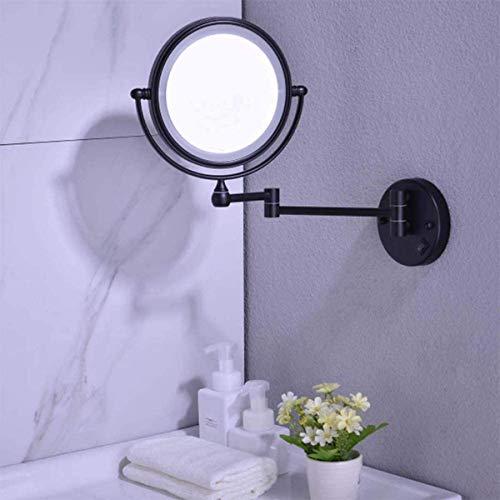 BABUUN BABUUN Makeup Mirror 8 Inch with 10X Magnification and LED Light Vanity Mirror, 360 Degree Swivel Rotation with Distortion (Size : 7X)