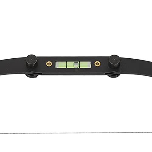 Dioche Bow Tattoo Line Ruler Foldable Eyebrow Makeup Ruler Microblading Permanent Makeup Eyebrow Marker Ruler Eyebrow Mapping Tool Kit Featuring Bow with String (Black)