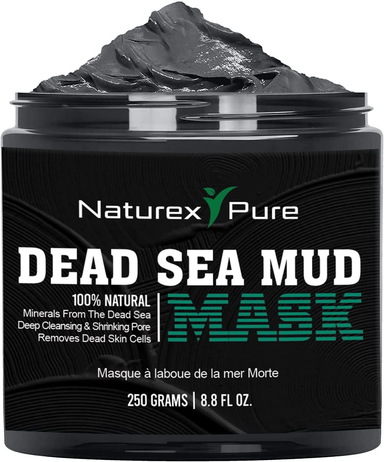 Naturex Pure Naturex Pure Dead Sea Mud Mask – Luxurious Mud Masks for Women and Men – Advanced All-Natural Dead Sea Mud Mask for Blackheads, Whiteheads, Hyperpigmentation, Acne – 8.8fl oz