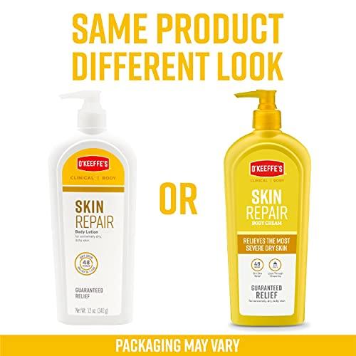 O'Keeffe's O'Keeffe's Skin Repair Body Lotion and Dry Skin Moisturizer, Pump Bottle, 12 ounce, Packaging May Vary