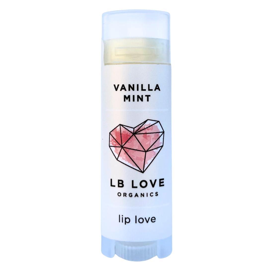 LB Love Organics LB Love Organics Lip Love | Organic Lip Balm | Organic beeswax and Plant Based | Natural Lip Balm (Vanilla Mint)