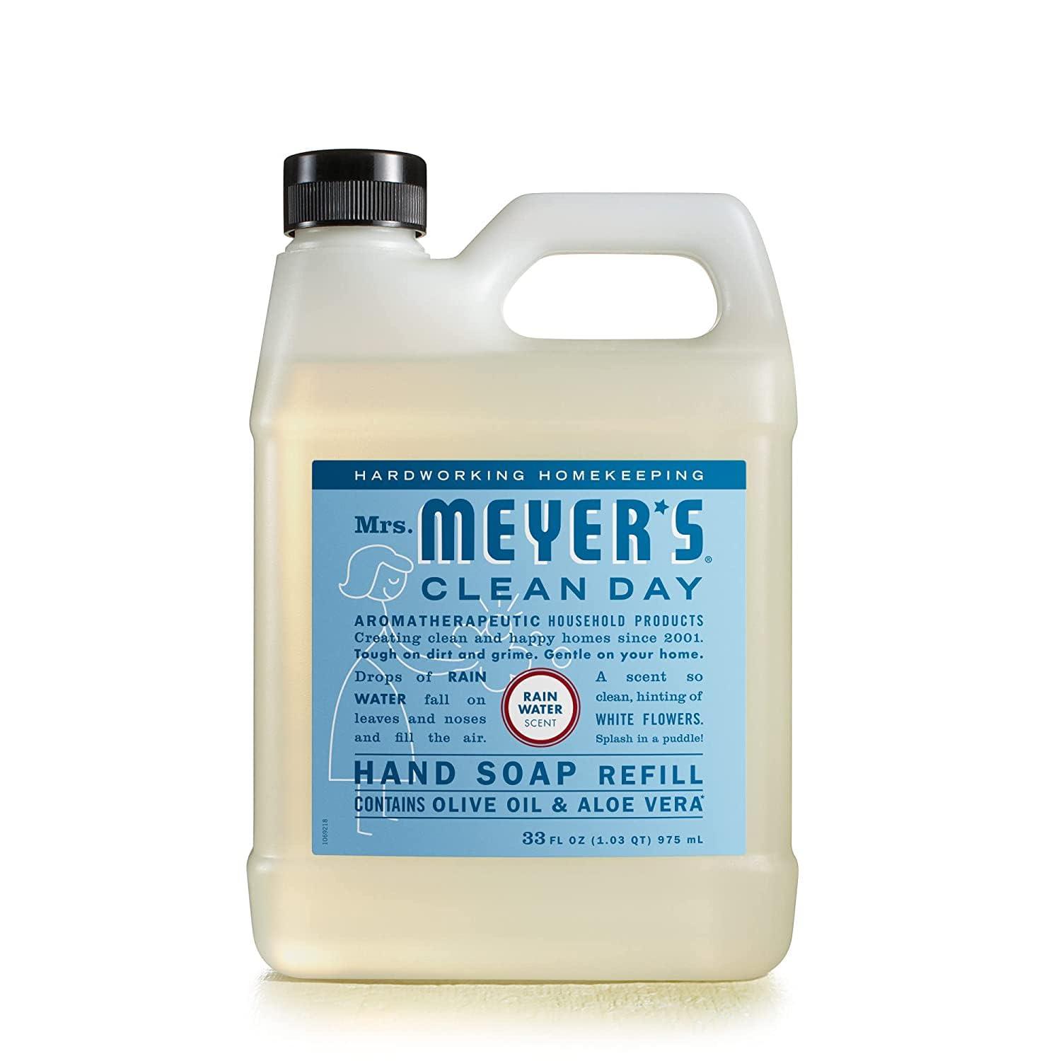 MRS. MEYER'S CLEAN DAY MRS. MEYER\'S CLEAN DAY Hand Soap Refill Rain Water Scent 33 Fl Oz (Pack of 8)