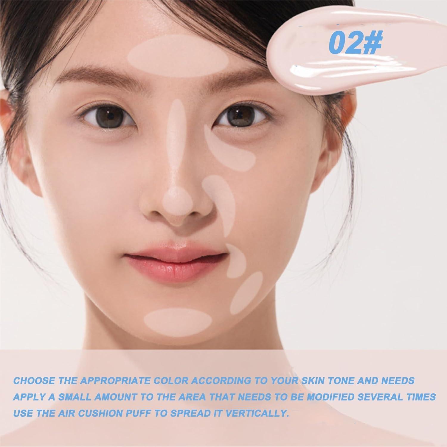 Rosearc Aztk Concealer Pen, AZTK Makeup Facial Highlighter, Liquid Concealer With Sponge Head, Stay Long Lasting Moisturizing (01#+03#)