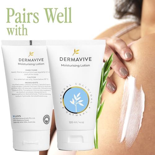 Dermavive Dermavive Hydrating Facial Cleanser, Soap-Free Gentle Cleanser with Colloidal Oatmeal & Vitamin E, Soothes & Moisturizes Sensitive & Dry Skin, Suitable for All Skin Types, 120ml (4.05oz)