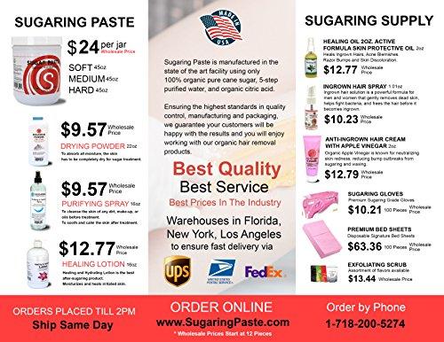 Sugaring NYC Sugaring Paste for Bikini, Brazilian, Arms, Legs Easy to use at home + Bonus Sugaring Tweezer, Sugar Applicator and Stips