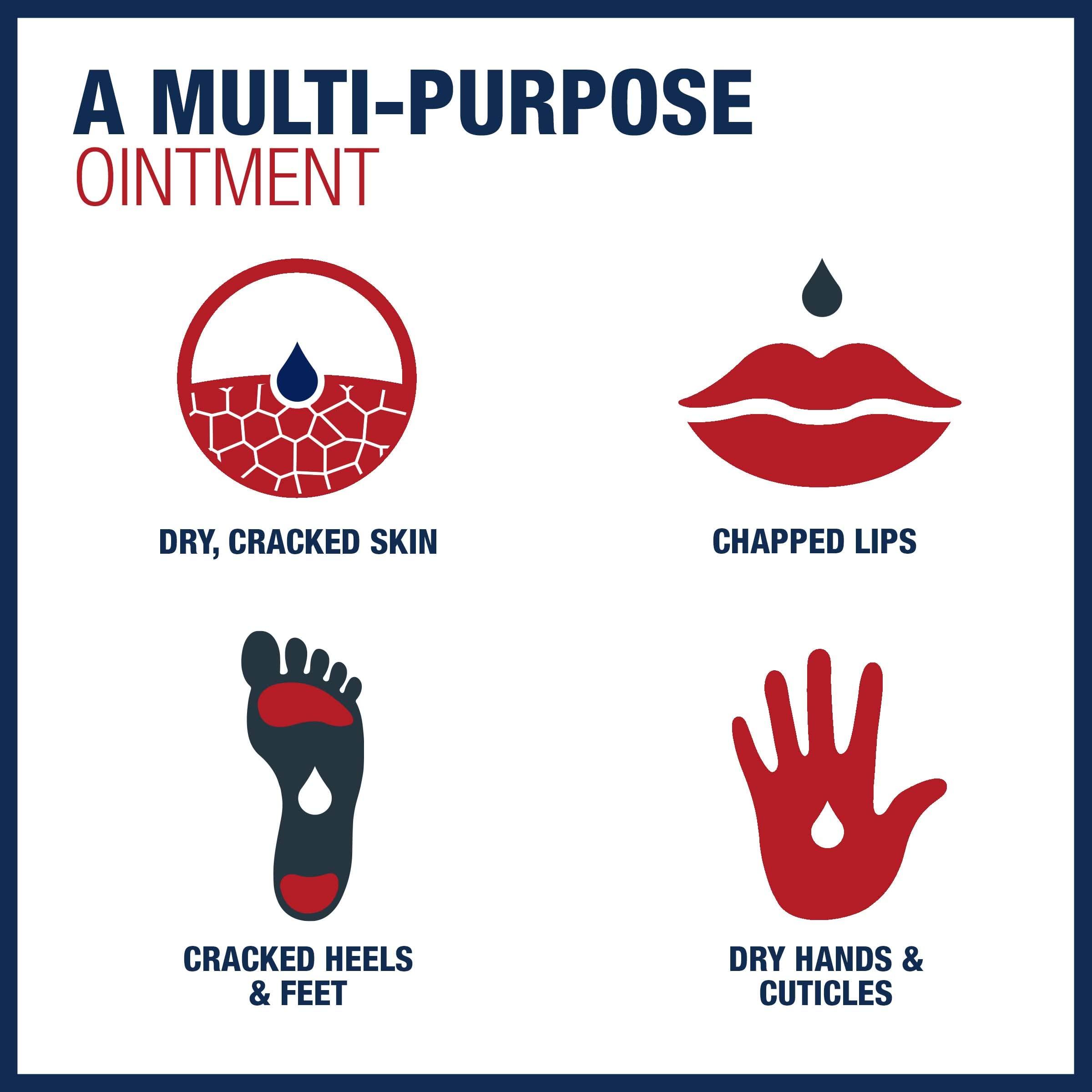 Aquaphor Aquaphor Healing Ointment Advanced Therapy Skin Protectant, Dry Skin Body Moisturizer, 0.25 Oz Jar, Pack of 6