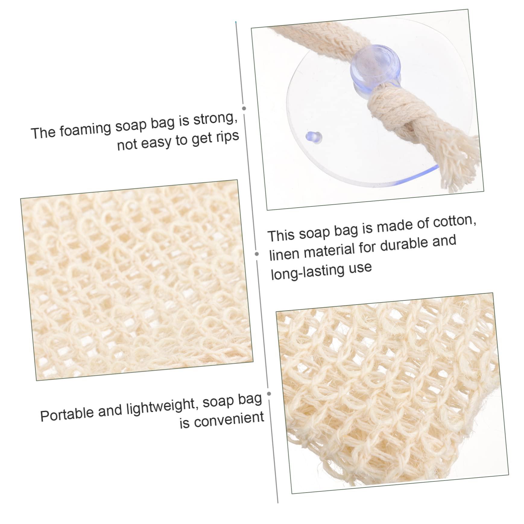 NOLITOY NOLITOY Loofah Holder Travel Pouch 20 Pcs Net Scrubber Soap African Net Sponge Suction Cups for Body Scrub Pouch Foaming Pouch Foam Loofahs Travel Mug Self Made Cotton Linen