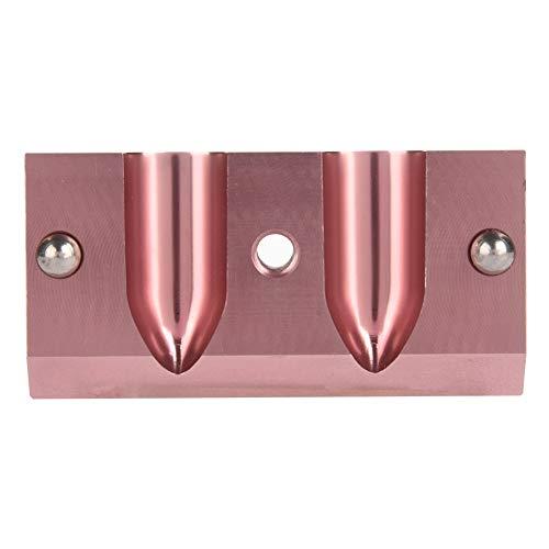 POCREATION DIY Lipstick Maker Mold, Makeup Cosmetics Lipstick Mould Silicone Mold Making Tool Set Aluminum Alloy Rose Gold Dual Uses Lip Balm Maker Tool(2 Holes)