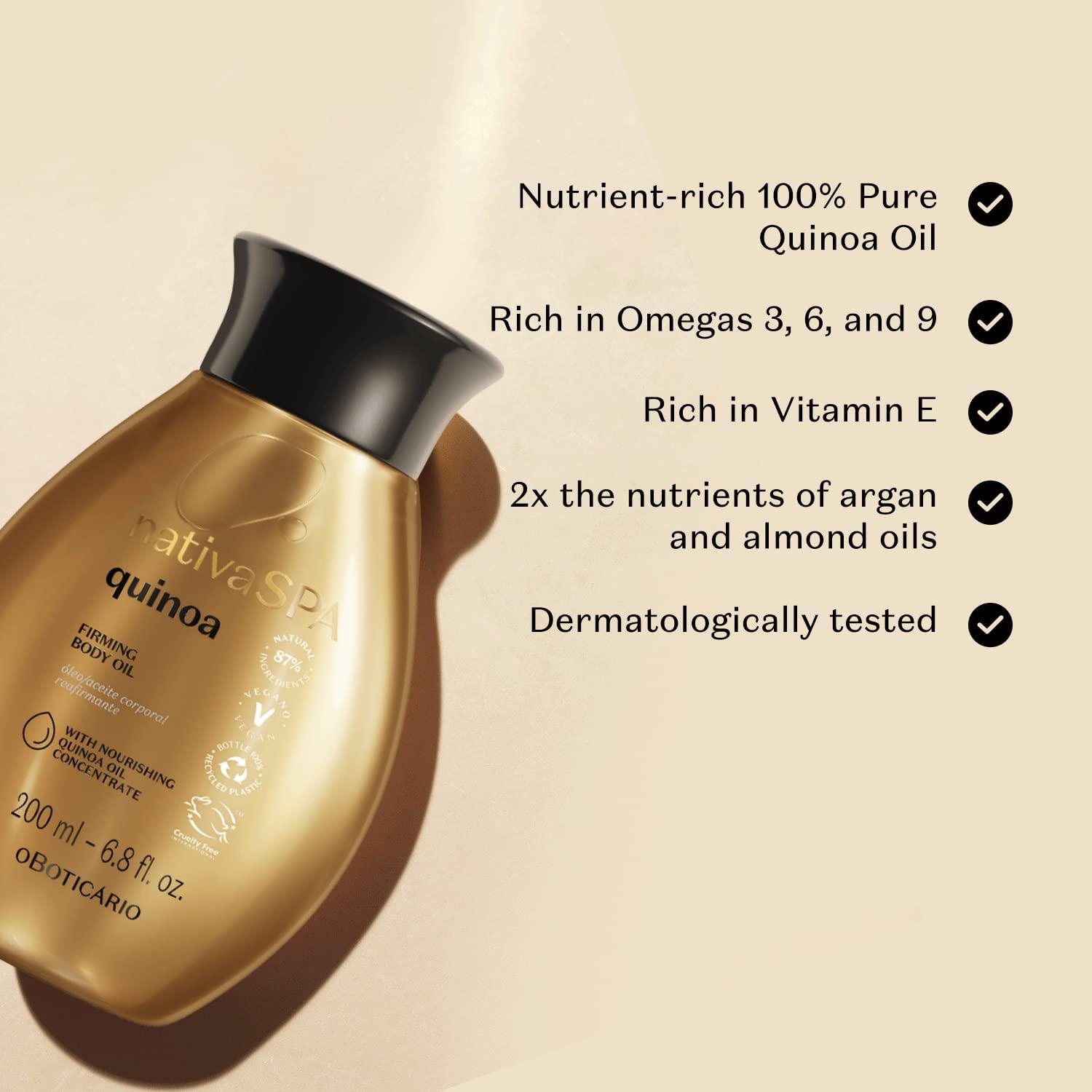 O Boticrio O Boticrio Nativa SPA Body Hydrating Oil Bundle: Madagascar Vanilla, Quinoa, PLum & Black Plum Moisturizing Body Oils, 6.8 Ounce (each)