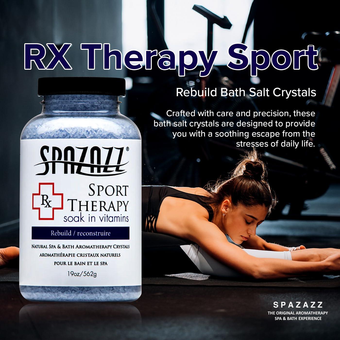 Spazazz Spazazz SPZ-607 RX Sport Therapy Rebuild Crystals Container, 19 oz.
